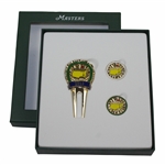 2012 Masters Tournament Sunburst Divot Tool & Ballmerkers Set In Box