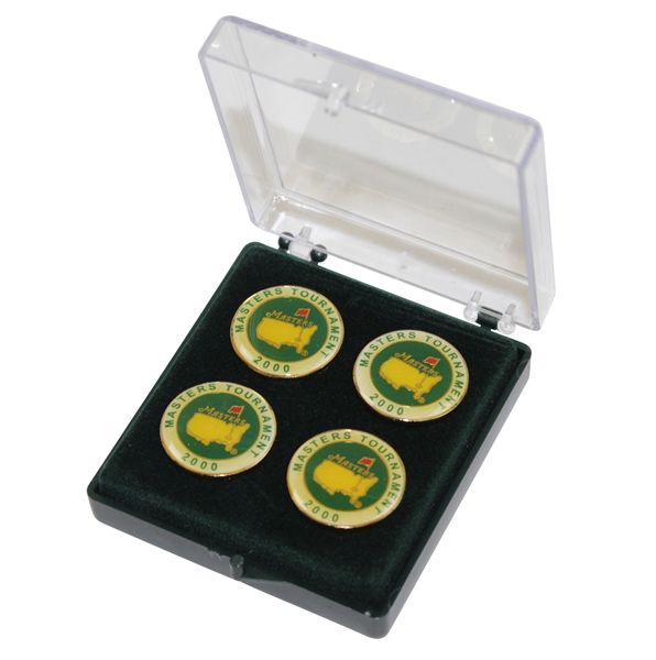 2000 Masters Tournament Set of 4 Ballmarkers in Original Box