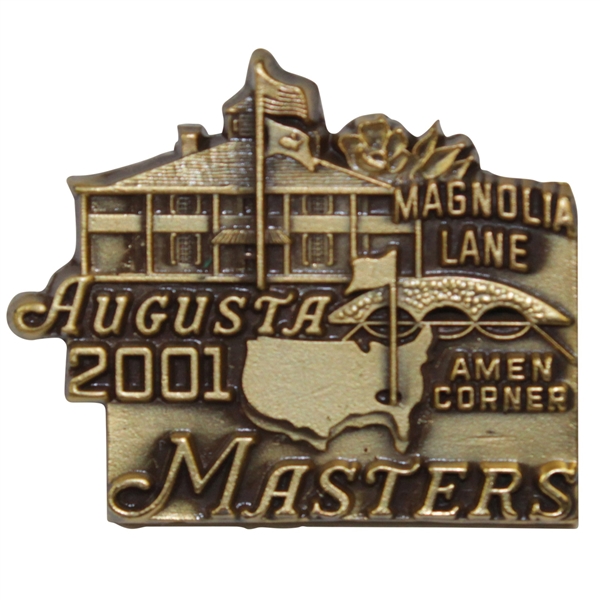 2001 Masters Tournament Magnolia Lane/Amen Corner Commemorative Pin w/ Box