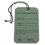 1946 OPEN Championship at St. Andrews Admission Ticket #3095 - Sam Snead Winner - Rare