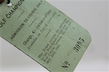 1946 OPEN Championship at St. Andrews Admission Ticket #3095 - Sam Snead Winner - Rare