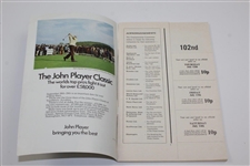 1973 OPEN Championship at Old Troon Program with Draw Sheet - Tom Wieskopf Winner