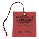 1965 OPEN Championship at Royal Birkdale Thursday Ticket #7264 - Peter Thomson Winner
