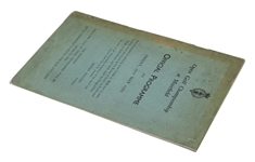 1929 OPEN Championship at Muirfield Official Friday Program with Draw Sheet - Walter Hagen Win
