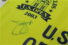 Jim Furyk Signed 2003 US Open at Olympia Fields Yellow Screen Flag JSA ALOA