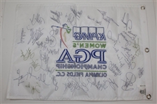 Multi-Signed KPMG Women's PGA Championhisp at Olympia Fields CC Embroidered Flag JSA ALOA