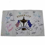 2004 Ryder Cup at Oakland Hills Flag With Tiger Woods, Phil Mickelson, & 22 others JSA ALOA