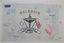 2004 Ryder Cup at Oakland Hills Flag With Tiger Woods, Phil Mickelson, & 22 others JSA ALOA