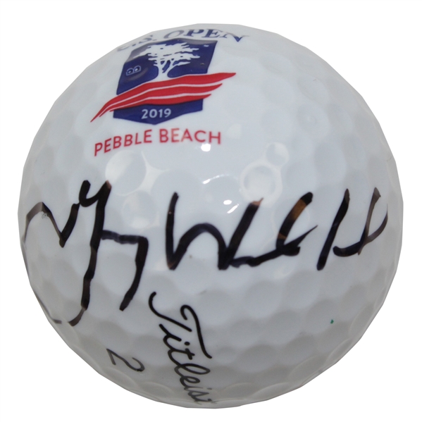 Gary Woodland Signed 2019 US Open at Pebble Beach Logo Golf Ball JSA #QQ24577