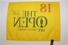 Henrik Stenson Signed 2016 OPEN at Royal Troon Flag JSA #MM58965