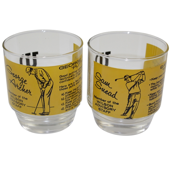 Sam Snead & George Archer Classic Wilson Advisory Staff Rocks Glasses