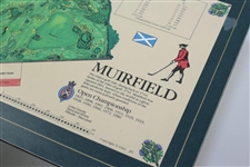 Muirfield Course 'Topographic' Layout Map Placemat - 1984