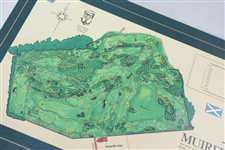 Muirfield Course 'Topographic' Layout Map Placemat - 1984