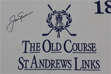 Jack Nicklaus Signed Old Course St. Andrews Embroidered Flag JSA ALOA