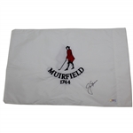 Jack Nicklaus Signed Muirfield Logo Embroidered Flag PSA #AJ25063