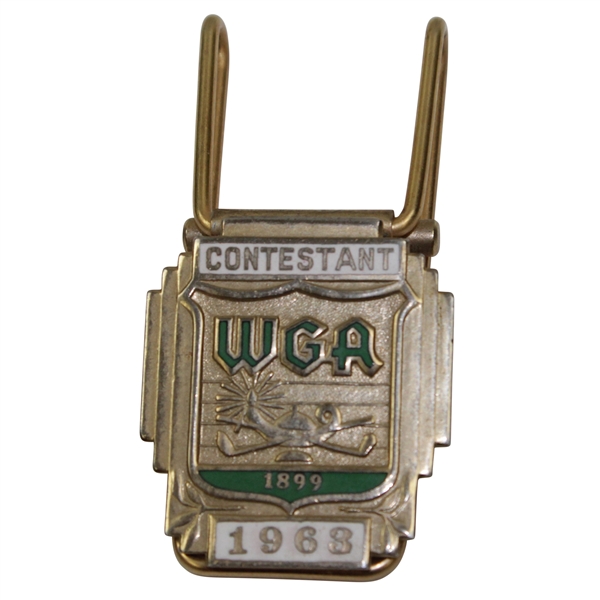 1963 WGA Contestant Money Clip/Badge - Arnold Palmer Victory