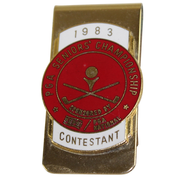 1983 PGA Seniors Championship Contestant Money Clip/Badge