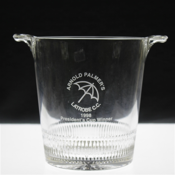 1998 Arnold Palmers Latrobe CC Presidents Cup Winnner Glass Pitcher Trophy