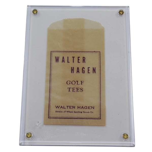 Vintage Walter Hagen Golf Tees Bag by Wilson Sporting Goods Co. - In Protector