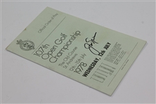 Jack Nicklaus Signed 1978 OPEN at St. Andrews Wednesday Order of Play JSA ALOA