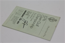 Jack Nicklaus Signed 1978 OPEN at St. Andrews Wednesday Order of Play JSA ALOA