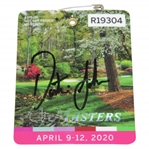 Dustin Johnson Signed 2020 Masters Tournament SERIES Badge #R19304 JSA ALOA