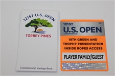 2021 US Open at Torrey Pines Yardage Book, Player/Family Access, & Father's Day Pin