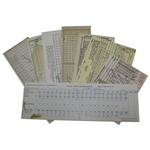 Eight (8) Assorted Vintage Scorecards Signed By 1950s-60s Star Golfers JSA ALOA