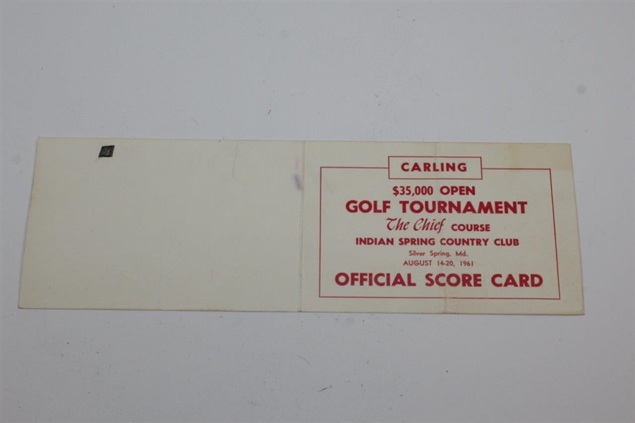 Deane Beman Signed 1961 Carolina Open Scorecard w/Marker Billy Casper JSA ALOA