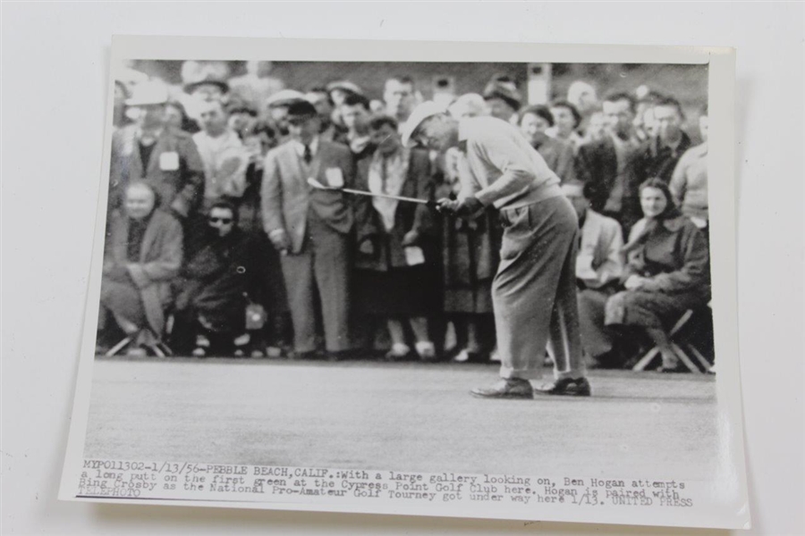 Two (2) 1950's UPI Wire Photos of Ben Hogan