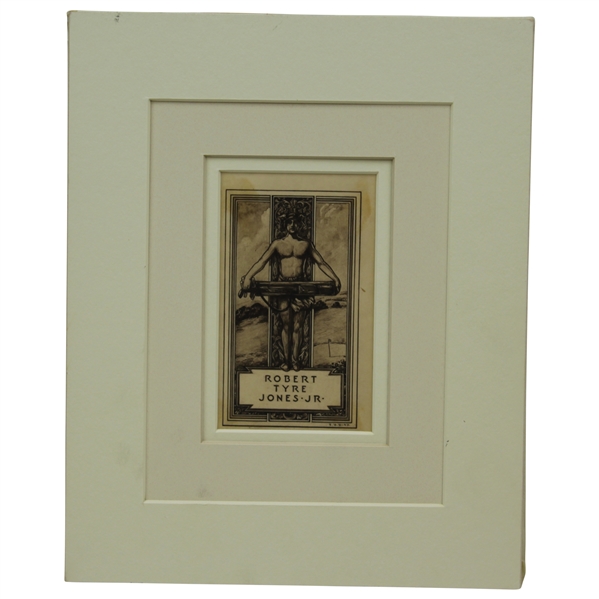 Robert Tyre Jones, Jr. Matted Book Plate w/ Artwork by E.B. Bird