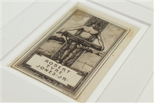 Robert Tyre Jones, Jr. Matted Book Plate w/ Artwork by E.B. Bird