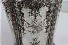 1926 Woodland Golf Club Spring Open Tournament First Gross Pewter Trophy