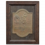 1927 Gleneagles Golf Club Brass Plate w/ "Private Colf Club Member" Engraving
