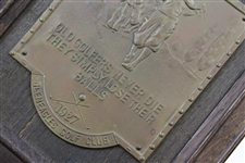 1927 Gleneagles Golf Club Brass Plate w/ Private Colf Club Member Engraving