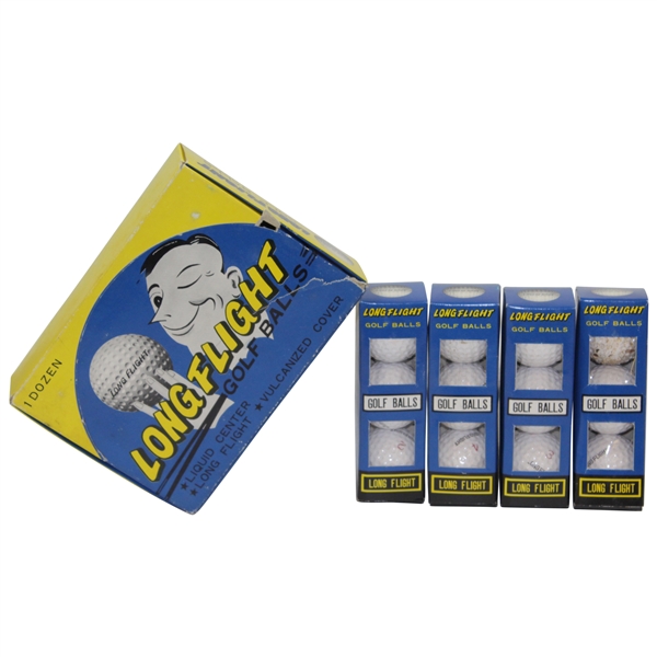 Dozen Long Flight Golf Balls in Original Box & Sleeves