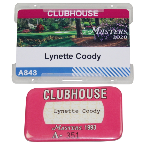 Lyentte Coodys 1993 & 2020 Clubhouse Badges - Charles Coody Collection