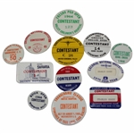 Twelve (12) Charles Coodys Various Contestant Badges - Doral, Cleveland, Colonial, etc.