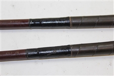 Late 1930's Harry Vardon Fancy Face Brassie & Spoon Woods - Shamrock Face Inserts