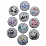 Ten (10) Signed Personal Tournament Used Golf Balls - Cink, Senden, Franco & more JSA ALOA