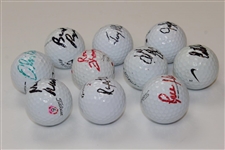 Ten (10) Signed Personal Tournament Used Golf Balls - Floyd, Stadler, Sluman & more JSA ALOA