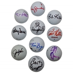 Ten (10) Signed Personal Tournament Used Golf Balls - Kite, Dougherty & more JSA ALOA