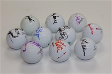 Ten (10) Signed Personal Tournament Used Golf Balls - Kite, Dougherty & more JSA ALOA