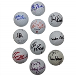 Ten (10) Signed Personal Tournament Used Golf Balls - Wargo, Kite, Beem & more JSA ALOA