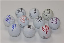 Ten (10) Signed Personal Tournament Used Golf Balls - Wargo, Kite, Beem & more JSA ALOA