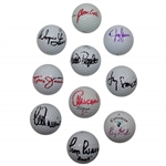 Ten (10) Signed Personal Tournament Used Golf Balls - Trevino, Floyd & more JSA ALOA