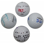 Four (4) Tournament Used & Marked Golf Balls - Robert Gamez, Pete Jordan, D. A. Weibring& other