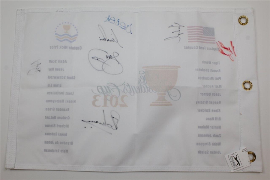 Day, Price, Couples, & 4 others Signed 2013 The President's Cup Flag JSA ALOA