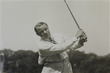 1932 Press Photo Gene Sarazen “Sends one dead to the pin”