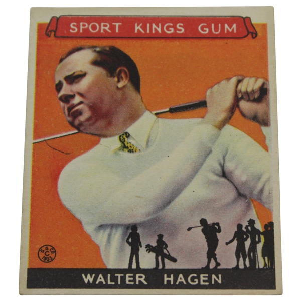 1933 Walter Hagen Sport Kings Gum Golf Card
